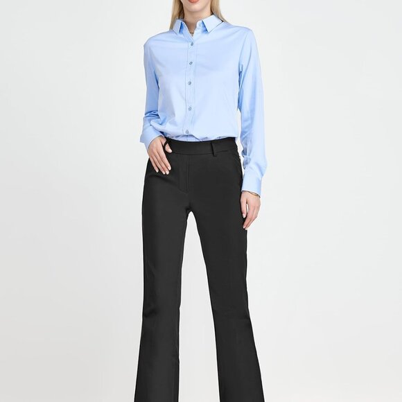 Women's 28''-34'' Stretchy Bootcut Pants - Perfect for Office and Casual Outings - Picture 7 of 9